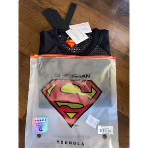 Authentic YoungLA Superman Compression Shirt Black XL 4117-BLAK-XL Performance T